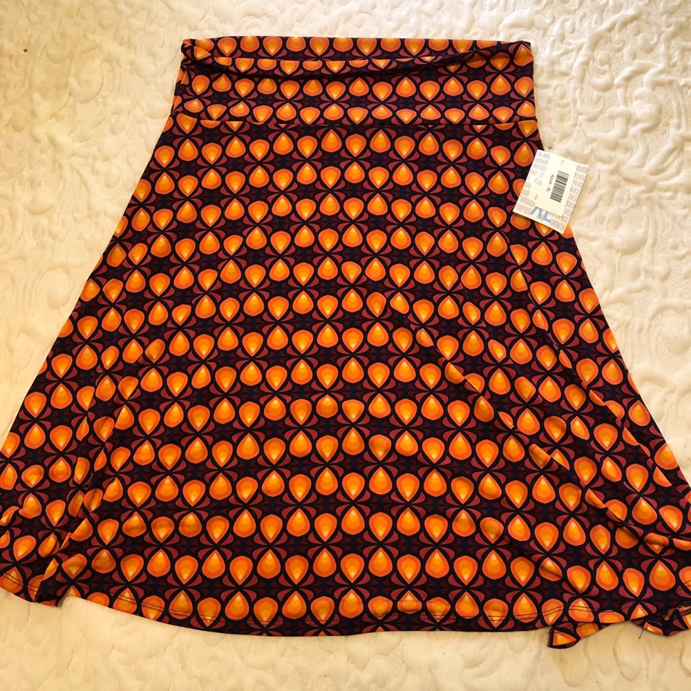 Lularoe Azure Skirt XL Fall Halloween BNWT